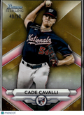 Cade Cavalli 2023 Bowman Sterling Rookie GOLD RC 40/50 Washington Nationals