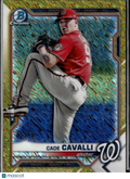 Cade Cavalli 2021 Bowman Chrome GOLD Shimmer Refractor 3/50 Nationals