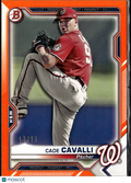 Cade Cavalli 2021 Bowman Orange Parallel 13/25 Washington Nationals