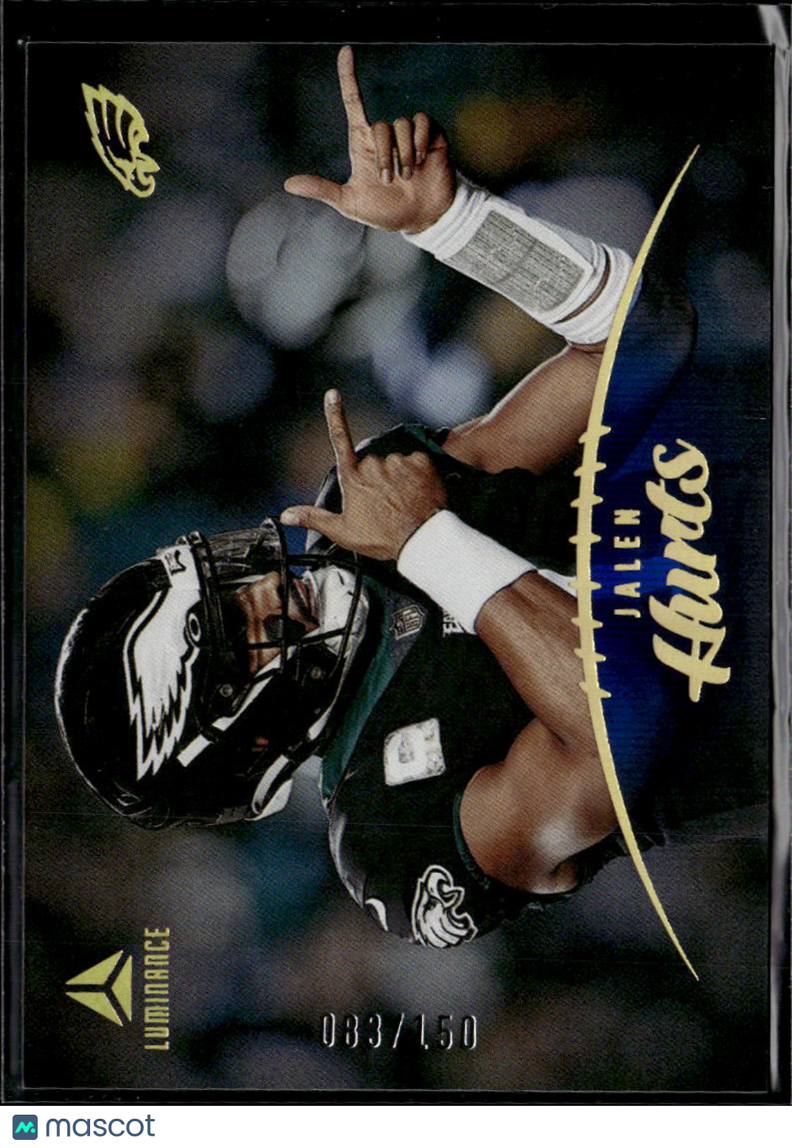 Jalen Hurts 2023 Panini Luminance Blue Parallel 83/150 Philadelphia Eagles