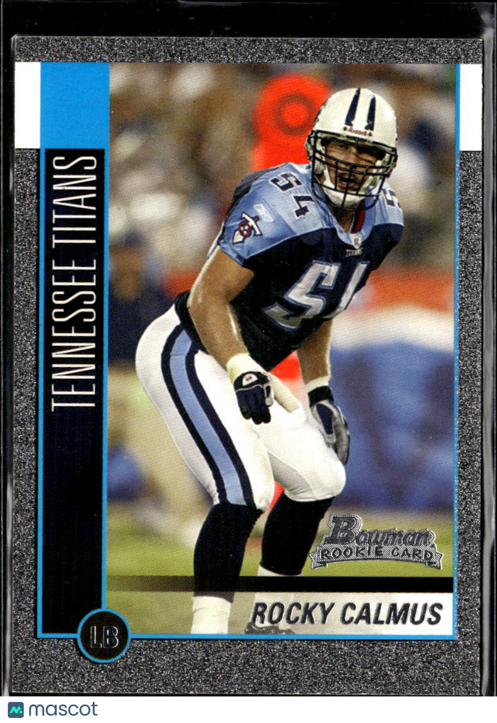 Rocky Calmus 2002 Bowman Black Rookie RC 139/250 Tennessee Titans