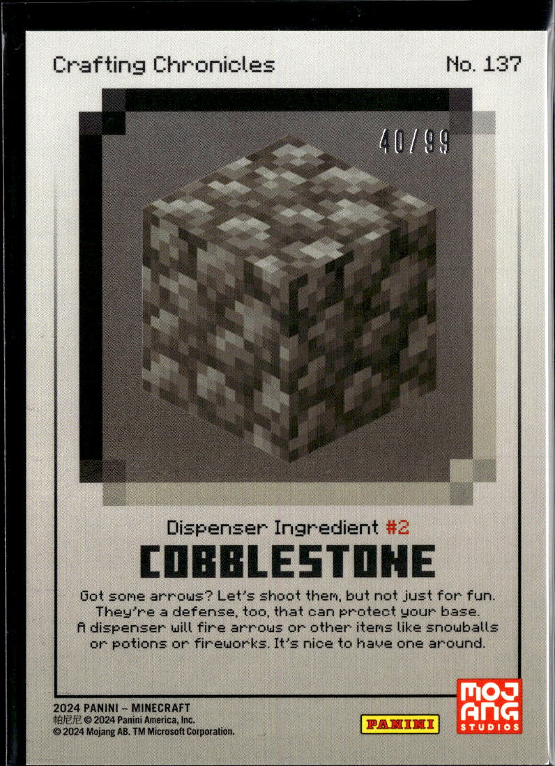 2024 Panini Minecraft Crafting Chronicles GOLD 40/99 #137