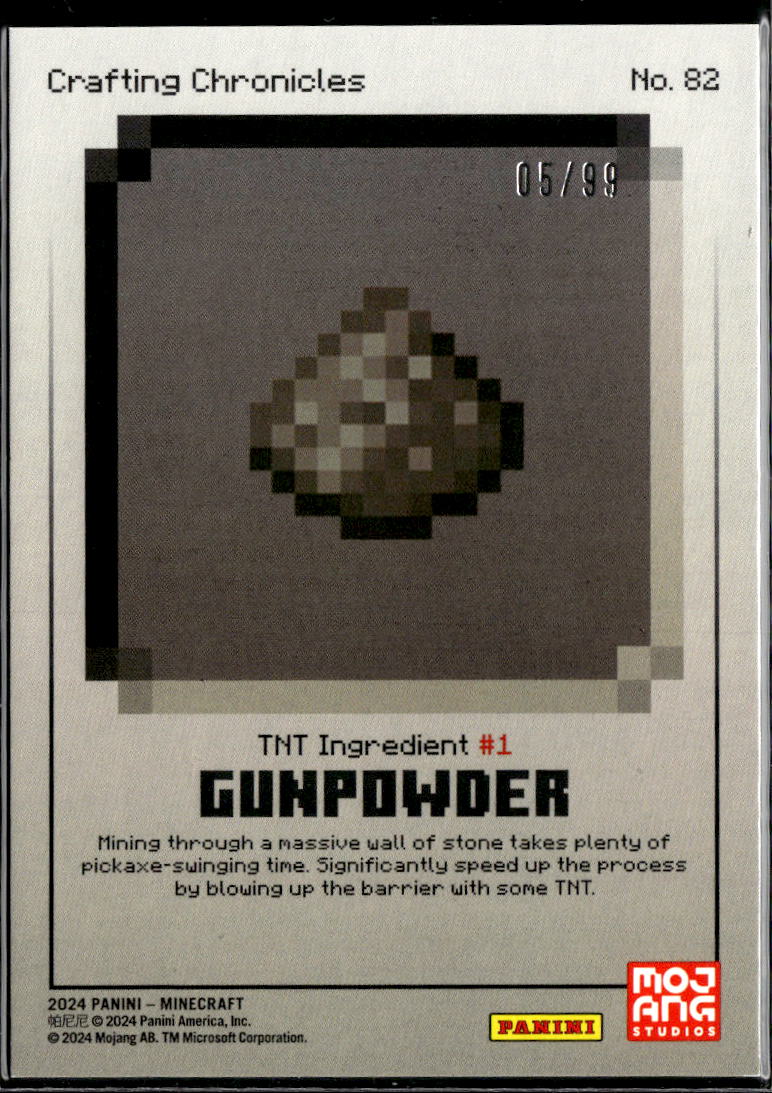 2024 Panini Minecraft Crafting Chronicles GOLD 05/99 #82