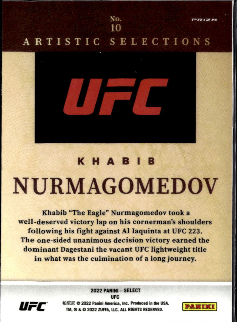 Khabib Nurmagomedov 2022 Select Artistic Selections SSP CASE HIT UFC