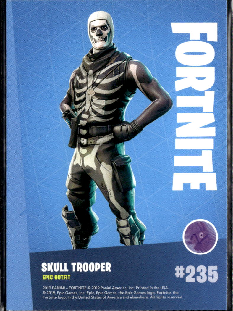 Skull Trooper 2019 Panini Fortnite Series 1 Epic Outfit #235