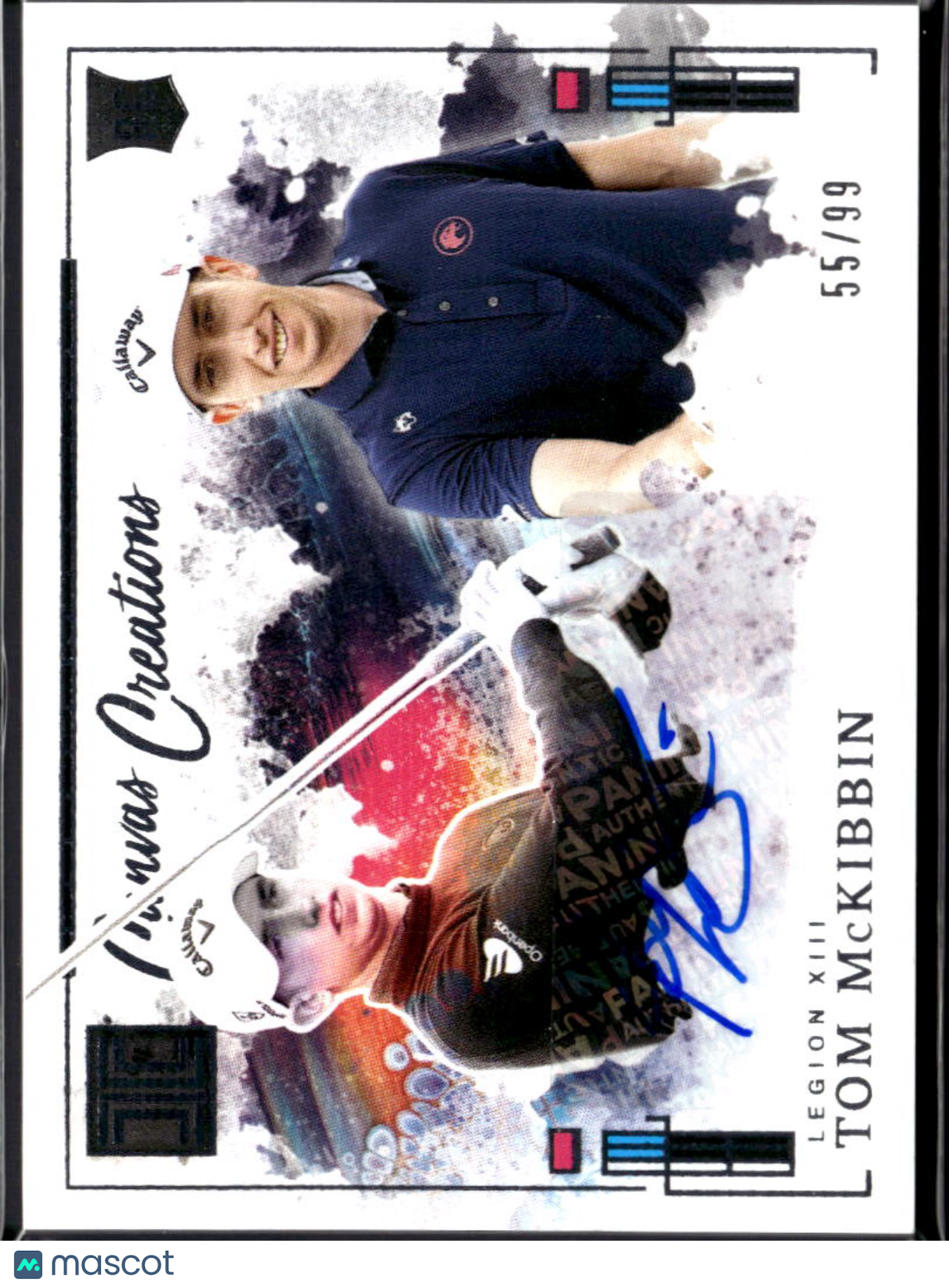 Tom McKibbin 2025 Impeccable LIV Golf Canvas Auto Autograph 55/99 Legion XIII