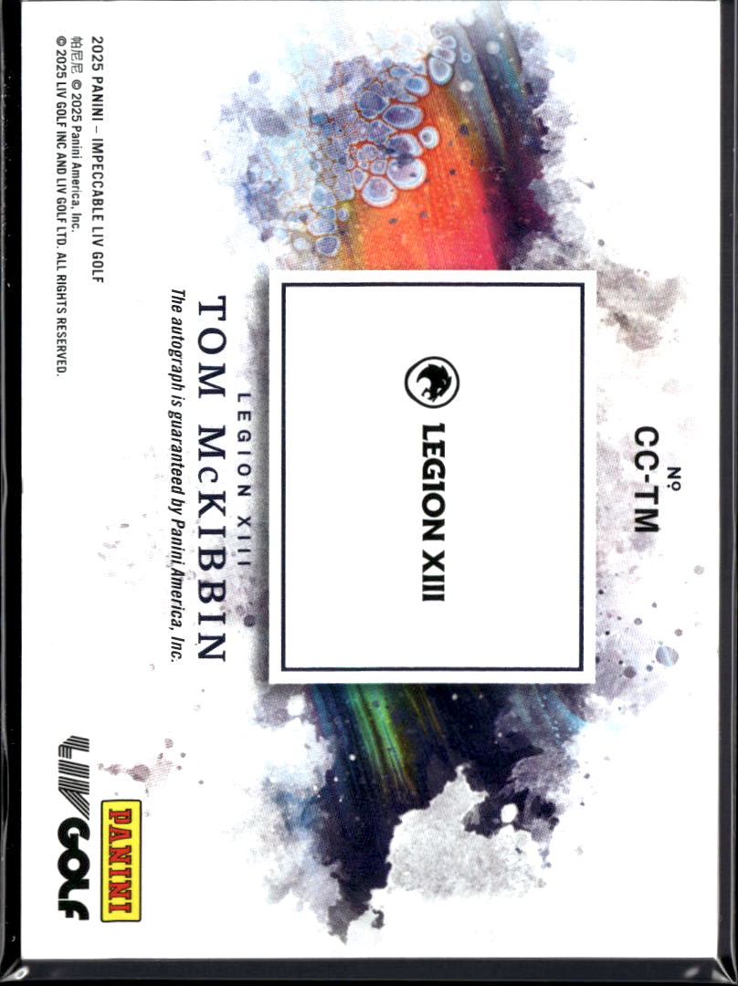 Tom McKibbin 2025 Impeccable LIV Golf Canvas Auto Autograph 55/99 Legion XIII