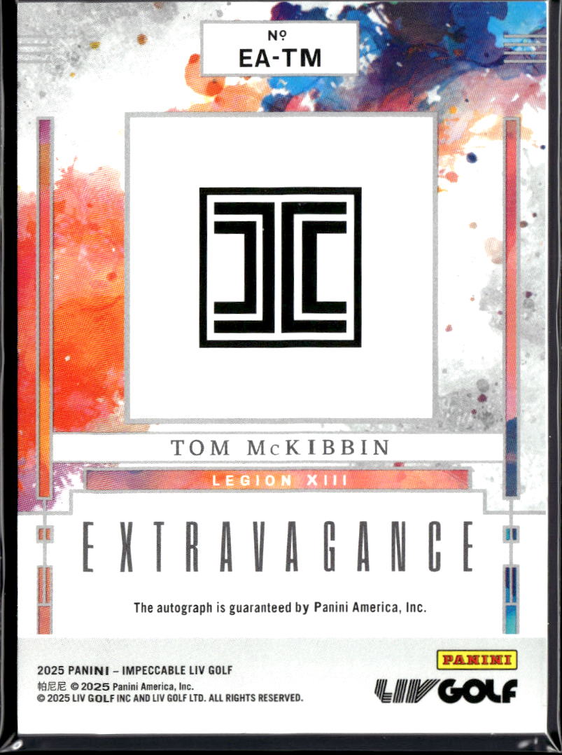 Tom McKibbin 2025 Impeccable LIV Golf Extravagance Auto Autograph /99 Legion