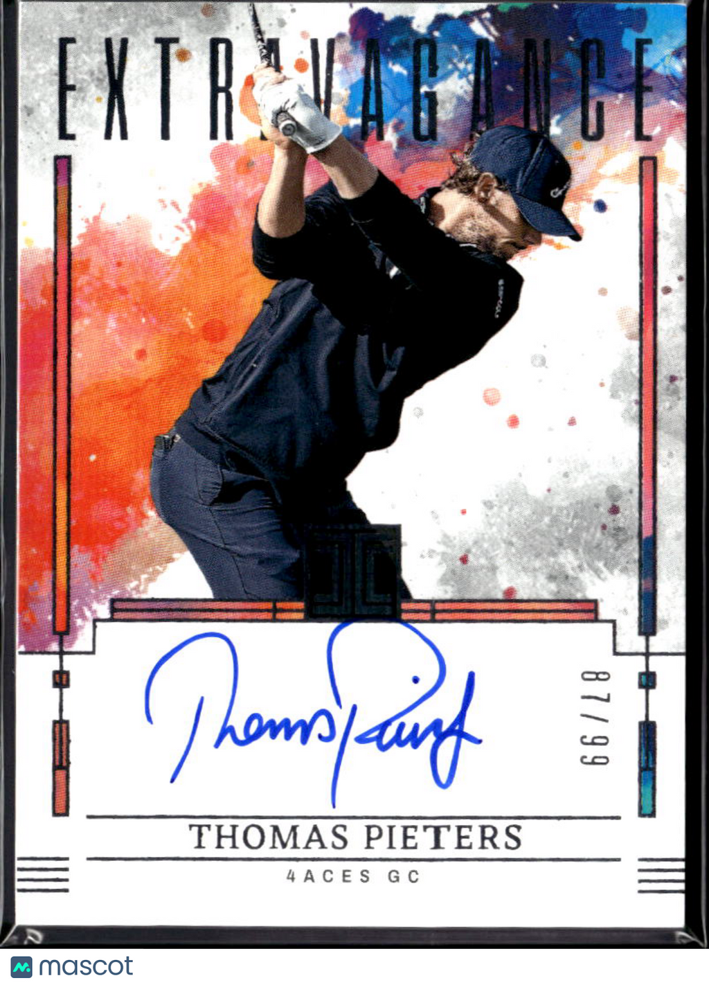 Thomas Pieters 2025 Impeccable LIV Golf Extravagance Auto Autograph 97/99 4 Aces