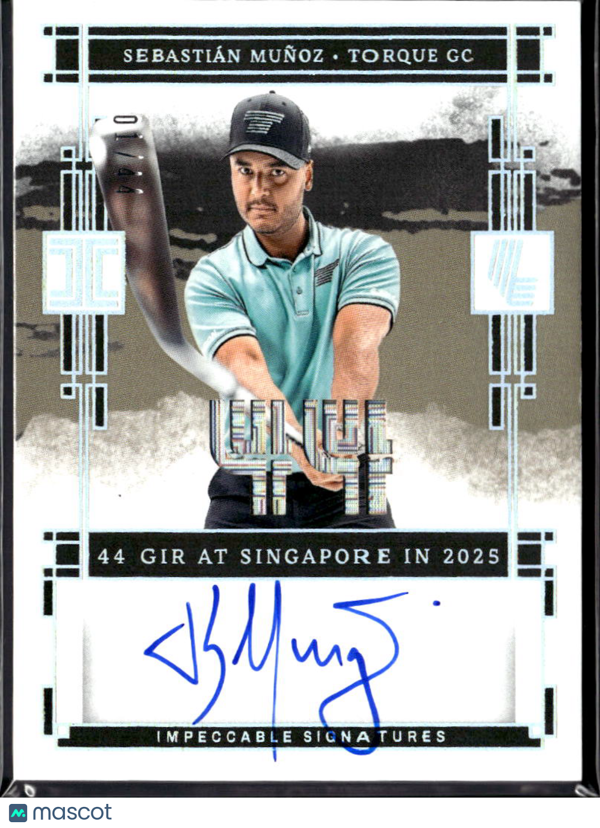 Sebastian Munoz 2025 Impeccable LIV Golf Signatures Auto Autograph 1/44 Torque