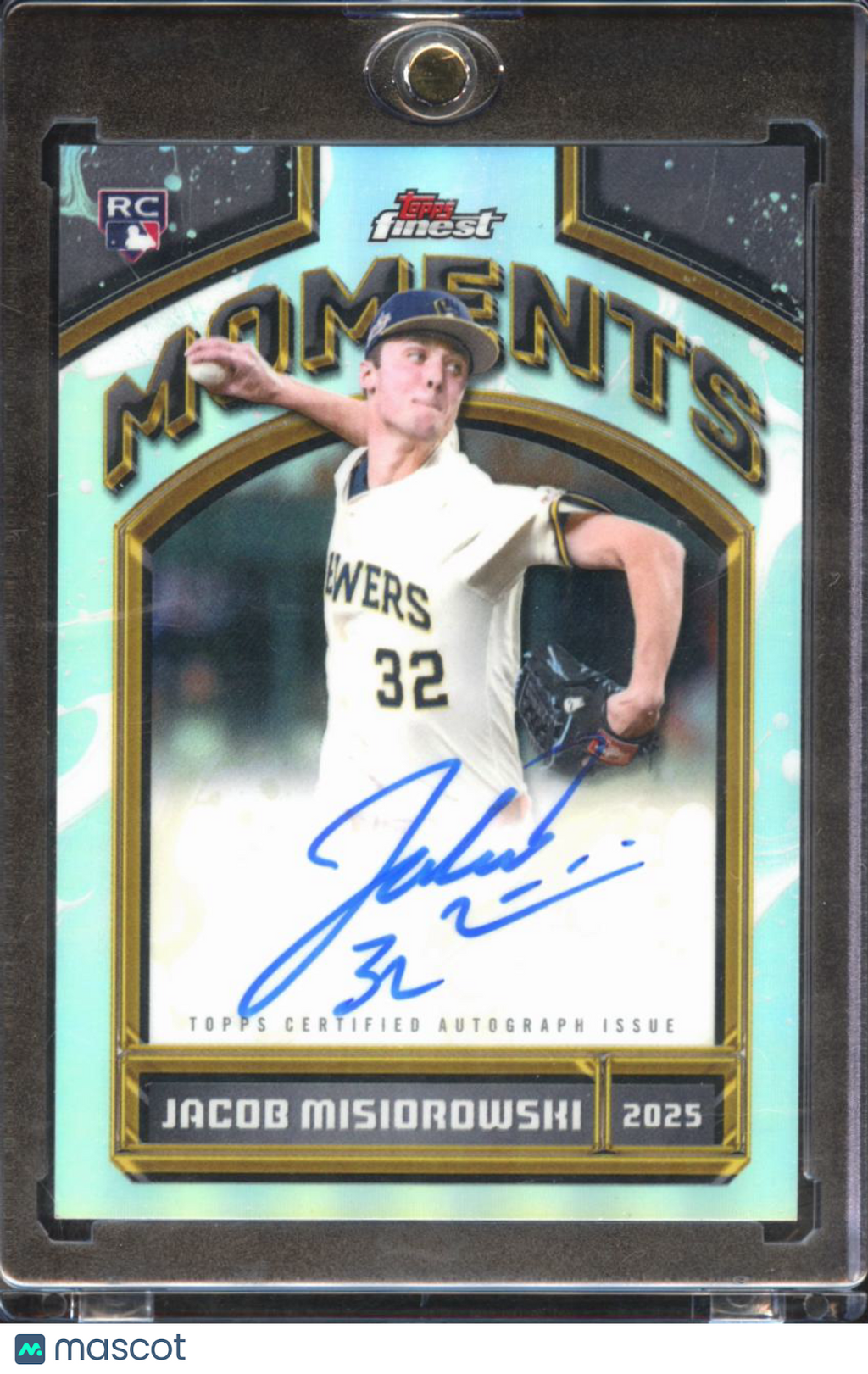Jacob Misiorowski 2026 Topps Finest Moments Auto Autograph RC Brewers