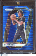 Stephon Castle 2024-25 Prizm Blue Seismic Rookie RC 24/99 San Antonio Spurs