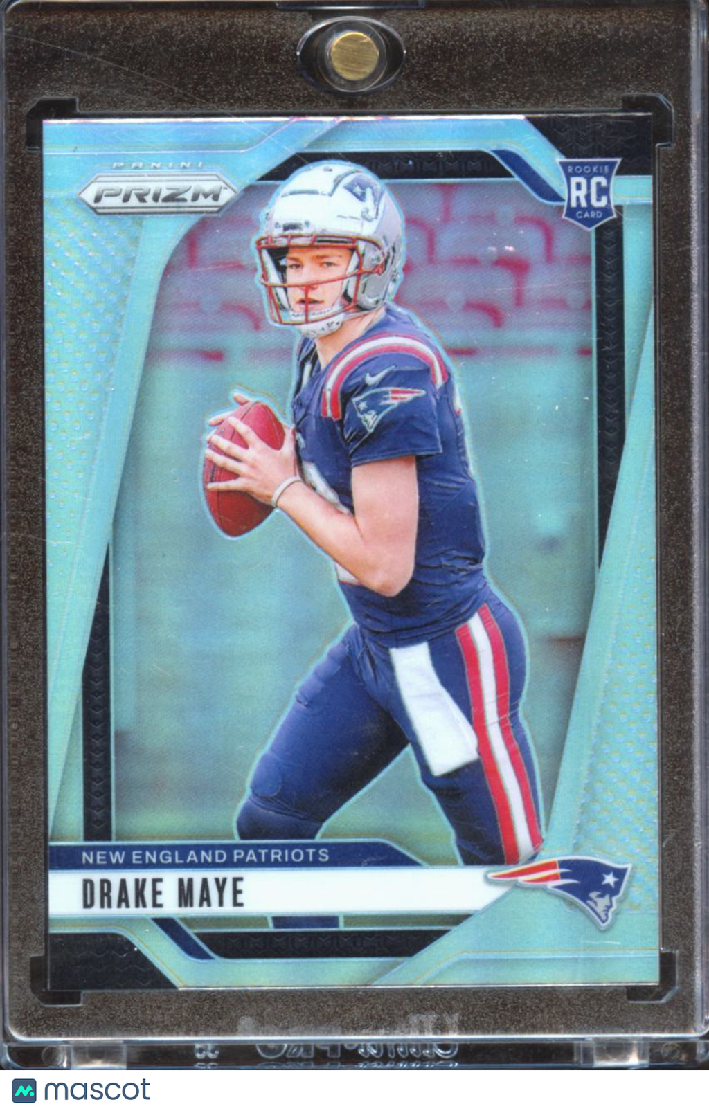 Drake Maye 2024 Panini Prizm RC Silver Prizm Rookie #329 New England Patriots