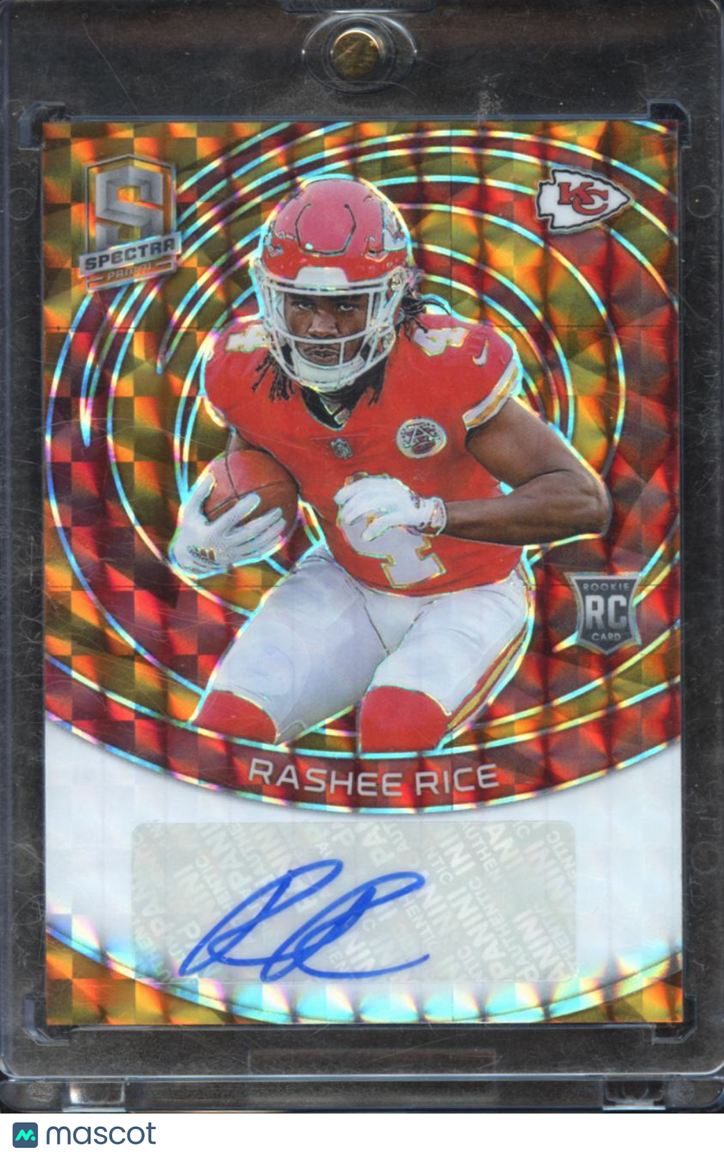 Rashee Rice 2023 Spectra Auto Autograph Orange RC 9/10 Kansas City Chiefs