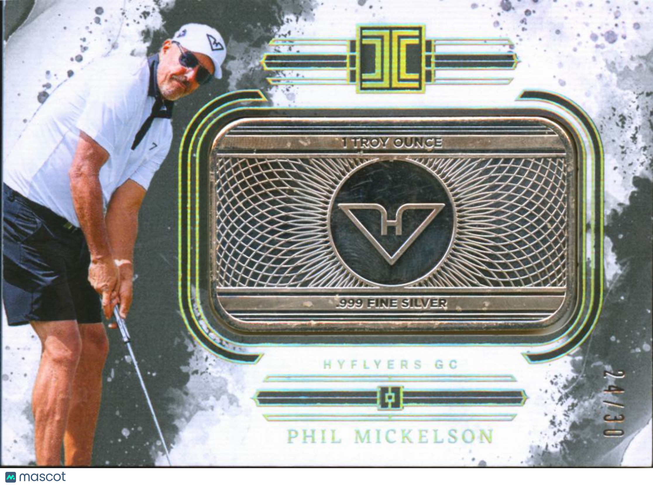 Phil Mickelson 2025 Impeccable LIV Golf 1 Troy Ounce .999 Fine Silver 24/30