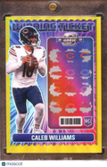 Caleb Williams 2024 Contenders Optic GOLD Prizm Winning Ticket Rookie 1/10 Bears