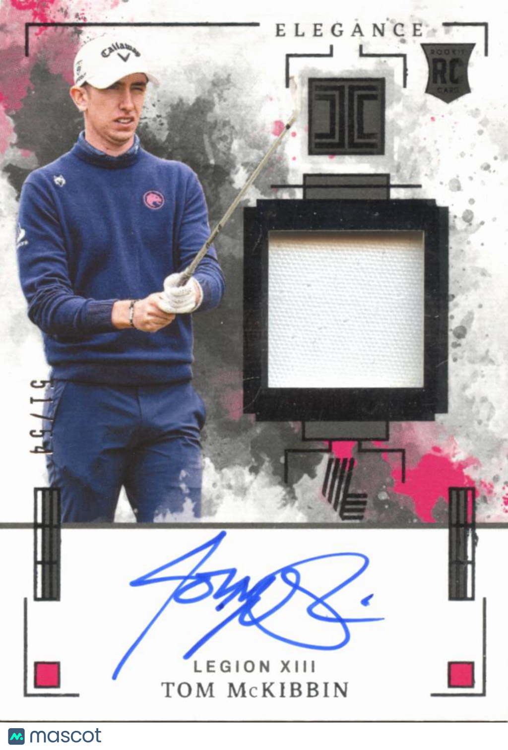 Tom Mckibbin 2025 Impeccable LIV Golf Elegance Auto Autograph Patch RC 51/54