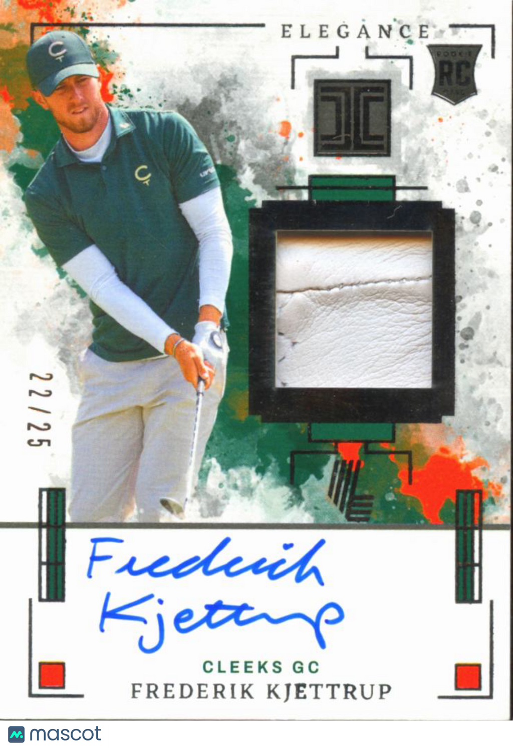 Frederik Kjettrup 2025 Impeccable LIV Golf Auto Autograph Patch RC 22/25