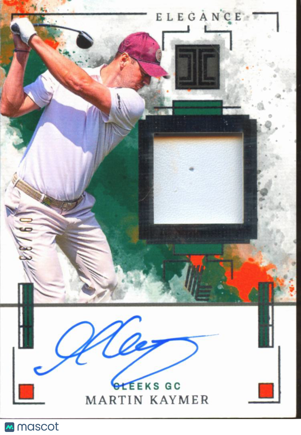 Martin Kaymer 2025 Impeccable LIV Golf Elegance Auto Autograph Patch 9/33