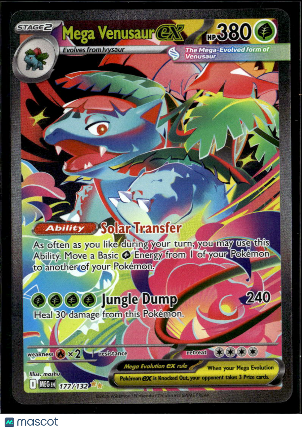 Mega Venusaur EX 2025 Mega Evolution Holo Secret Rare SAR #177/132