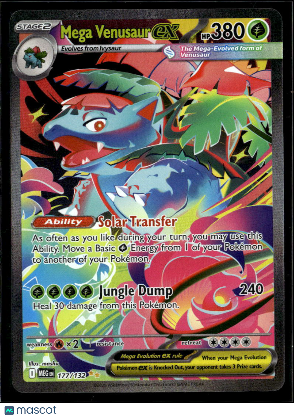Mega Venusaur EX 2025 Mega Evolution Holo Secret Rare SAR #177/132