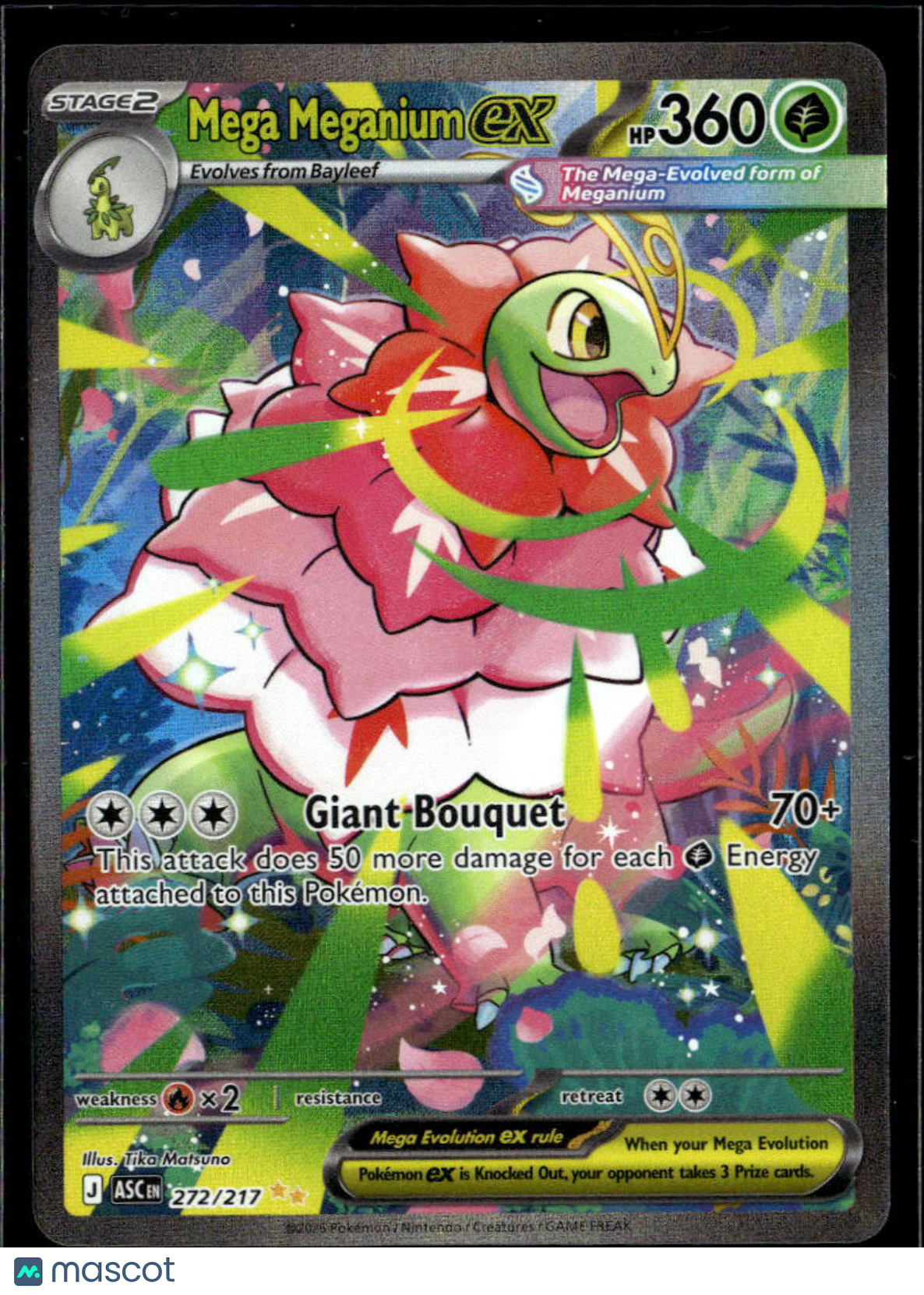Mega Meganium EX 2026 Mega Evolution – Ascended Heroes Secret Rare SAR #272/217