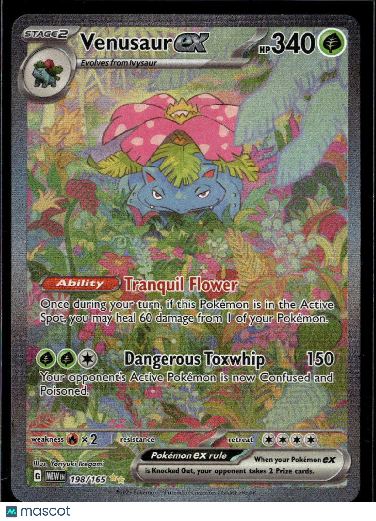 Venusaur EX 2023 Scarlet & Violet 151 Holo Secret Rare SAR #198/165