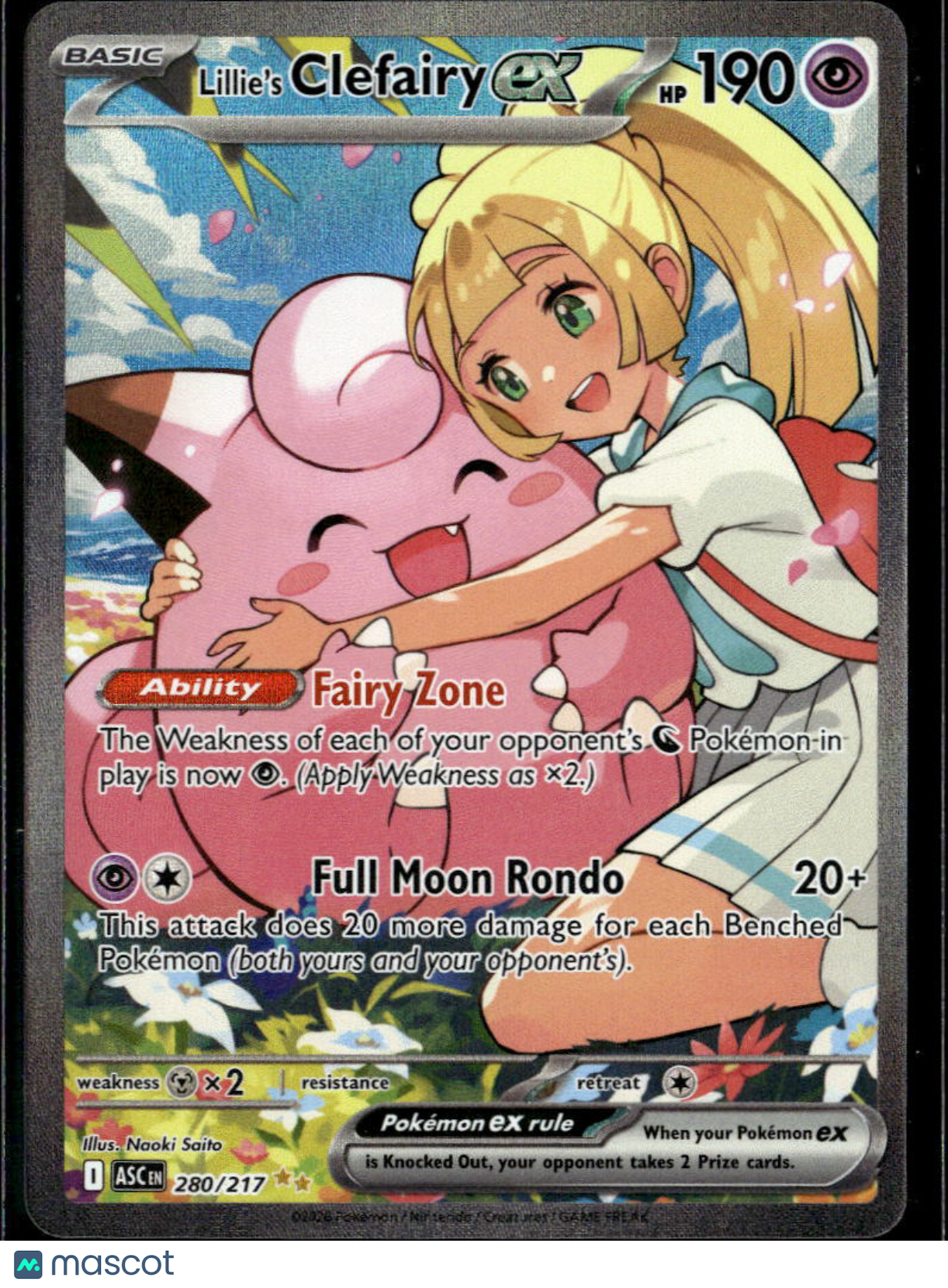 Lillie's Clefairy EX Mega Evolution – Ascended Heroes Secret Rare SAR #280/217