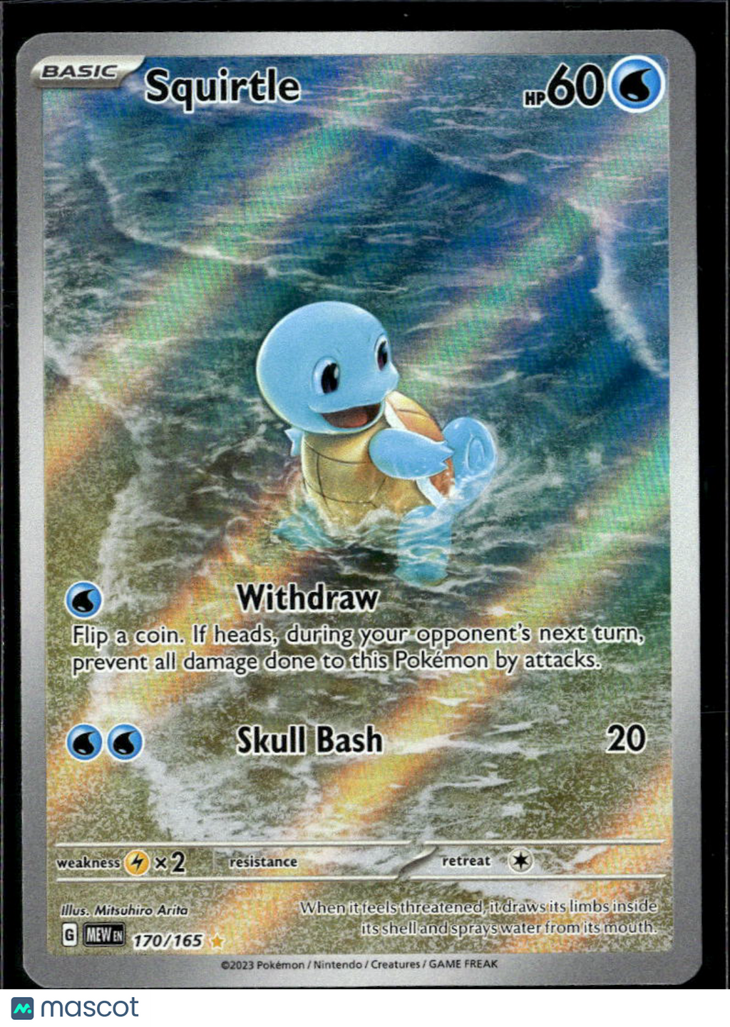 Squirtle 2023 Scarlet & Violet 151 Holo Secret Rare #170/165