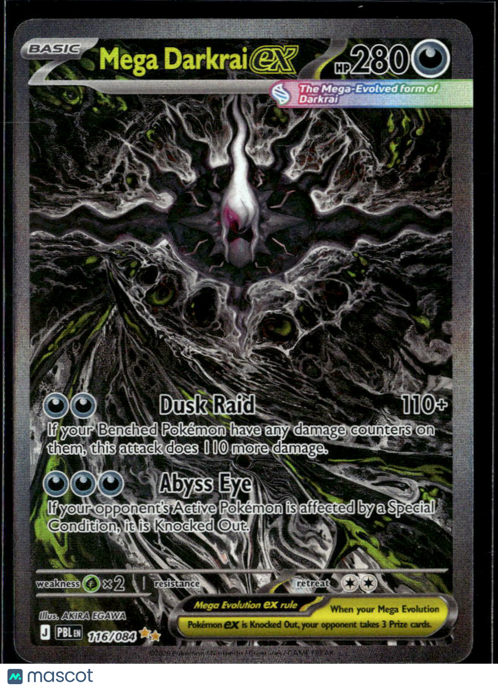 Mega Darkrai EX 2025 Mega Evolution – Pitch Black Secret Rare SAR #116/84
