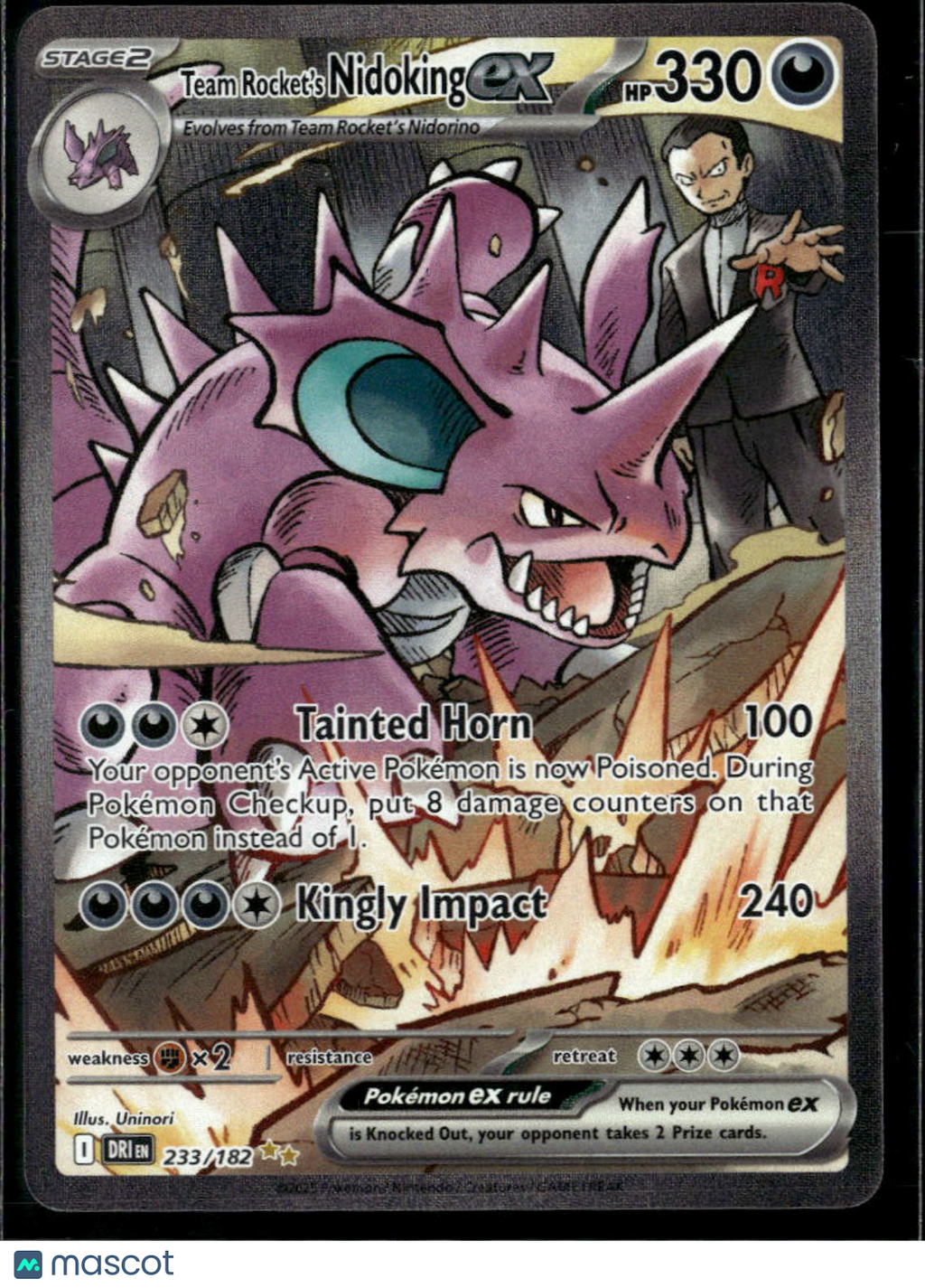 Team Rocket's Nidoking EX 2025 Destined Rivals Secret Rare SAR #233/182
