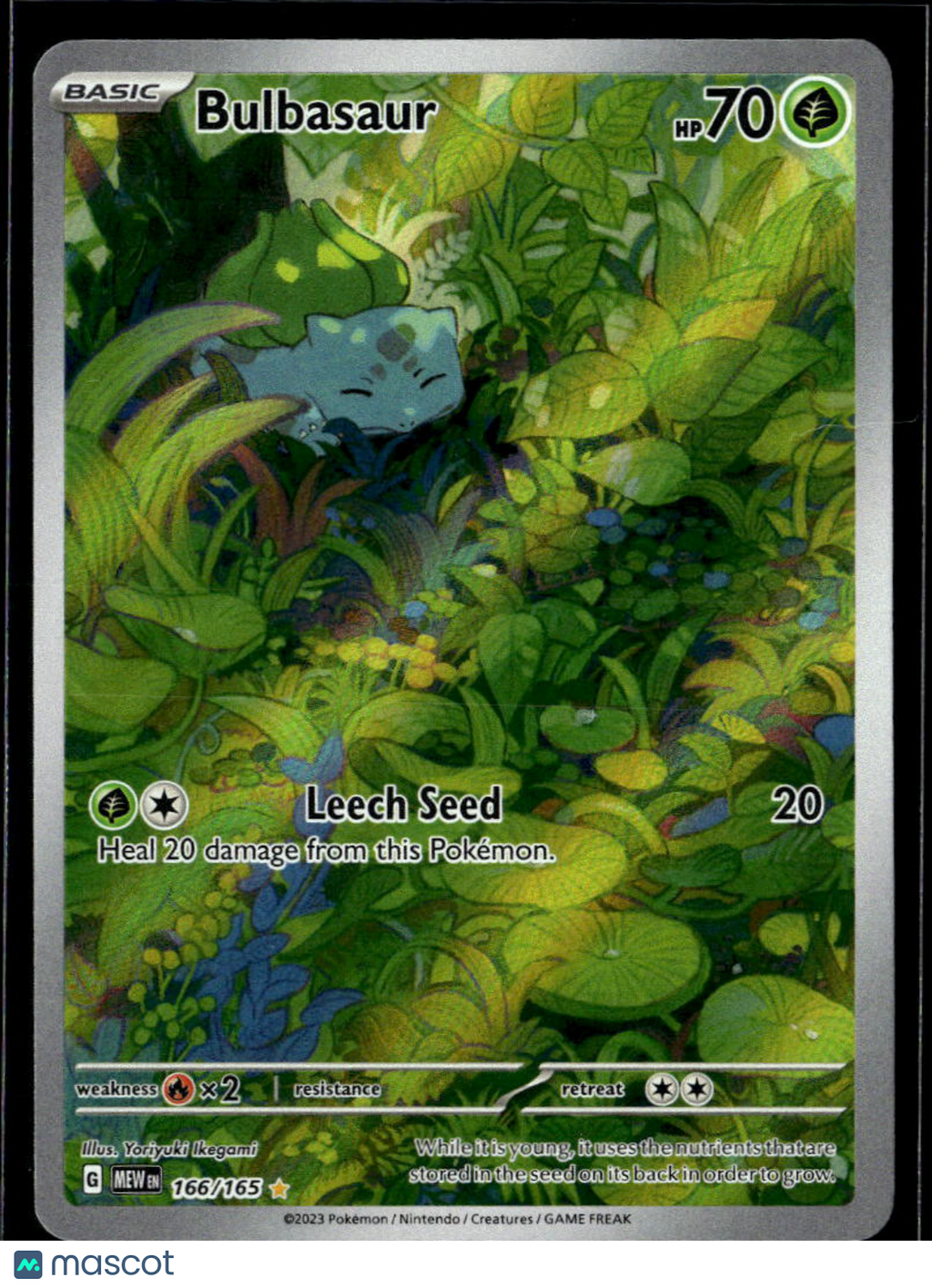 Bulbasaur 2023 Scarlet & Violet 151 Holo Secret Rare #166/165