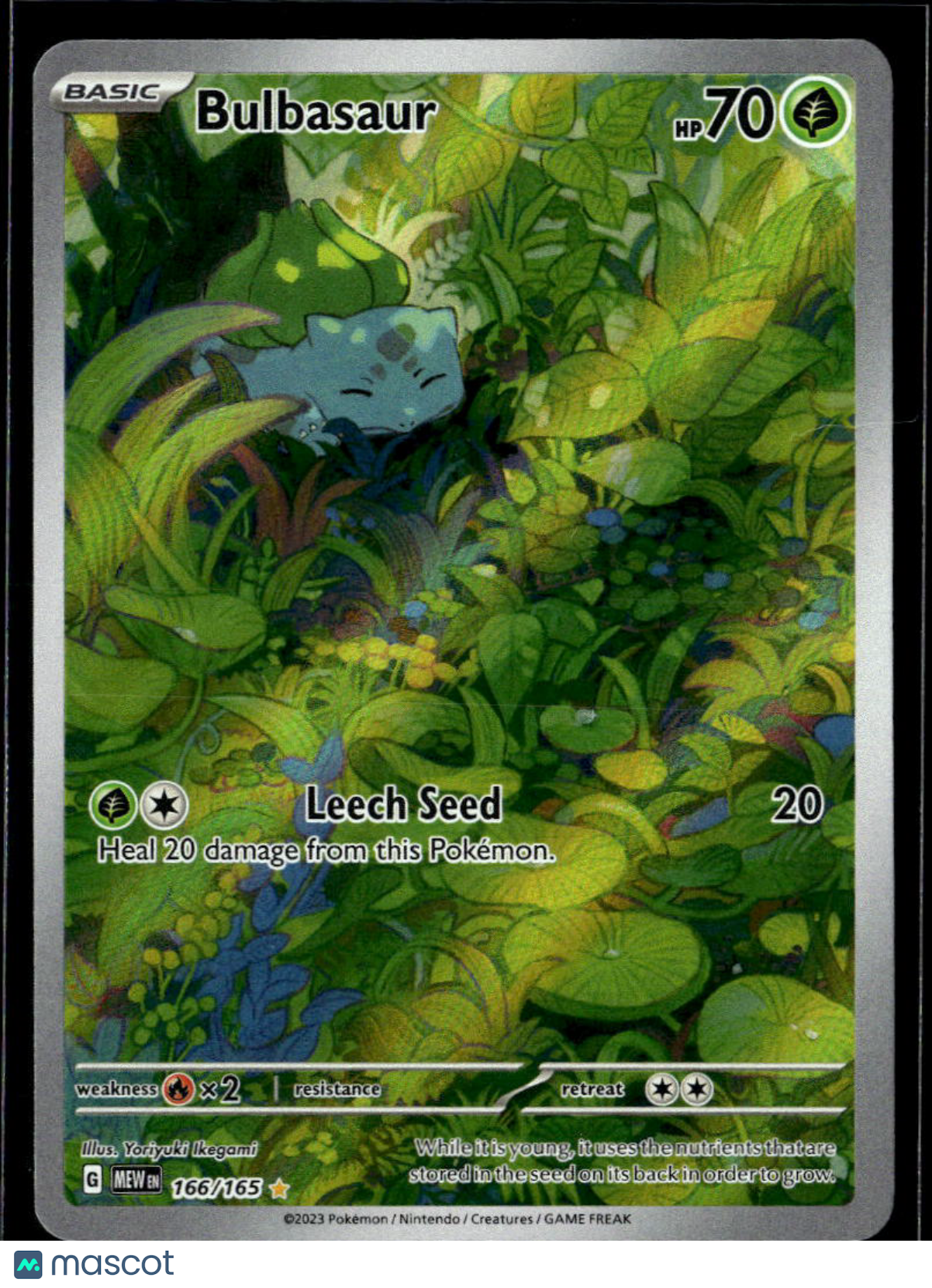 Bulbasaur 2023 Scarlet & Violet 151 Holo Secret Rare #166/165
