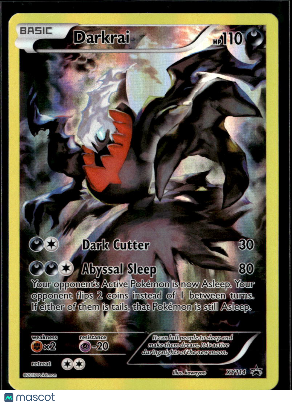 Darkrai 2016 XY Promos Holo Black Star Promo FA #XY114