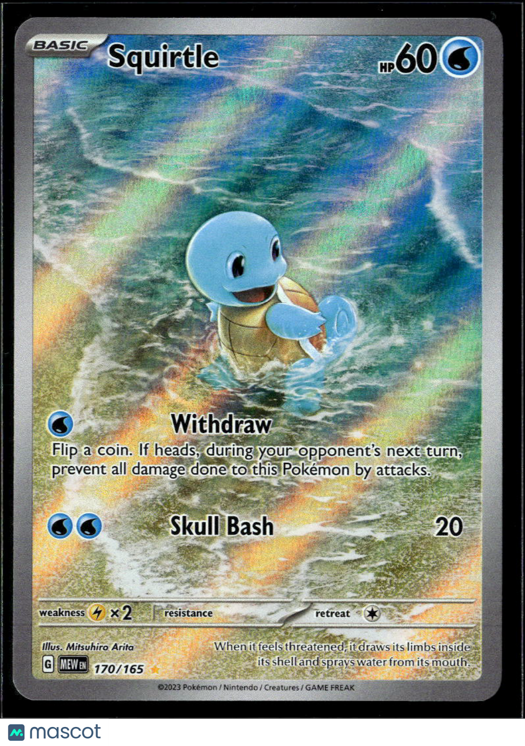 Squirtle 2023 Scarlet & Violet 151 Holo Secret Rare #170/165