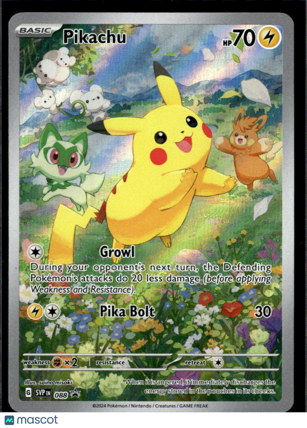 Pikachu 2024 Scarlet & Violet Promos Holo Black Star Promo #SVP EN 088