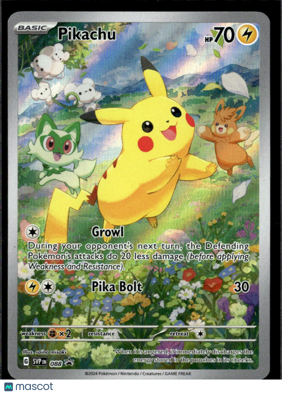 Pikachu 2024 Scarlet & Violet Promos Holo Black Star Promo #SVP EN 088