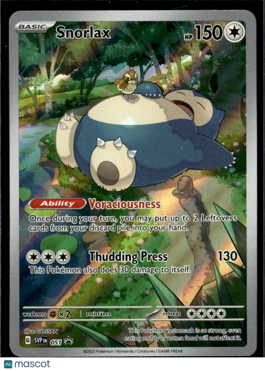 Snorlax 2023 Scarlet & Violet Holo Black Star Promo FA #SVP EN 051