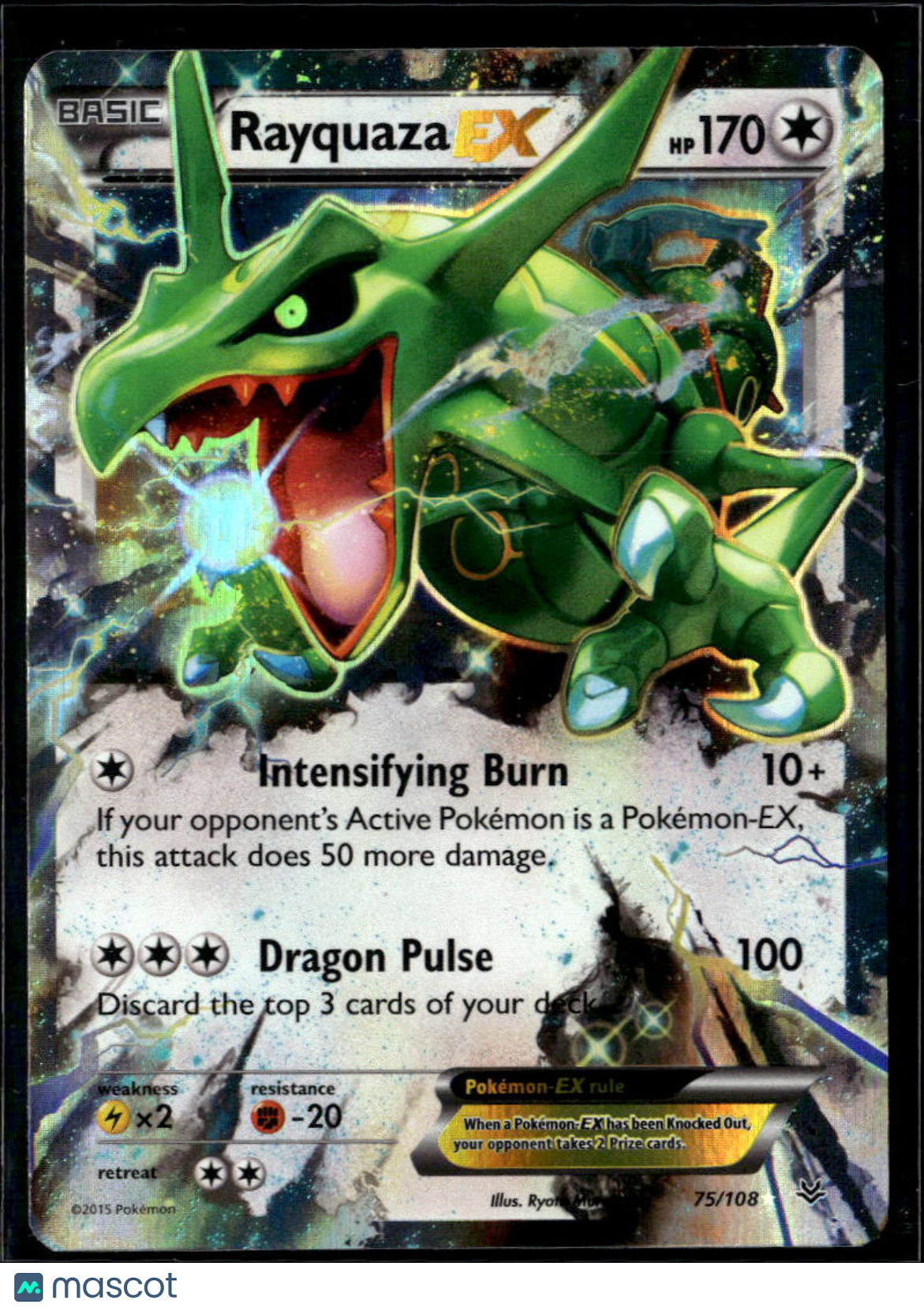 Rayquaza EX 2015 Roaring Skies Holo Rare #75/108