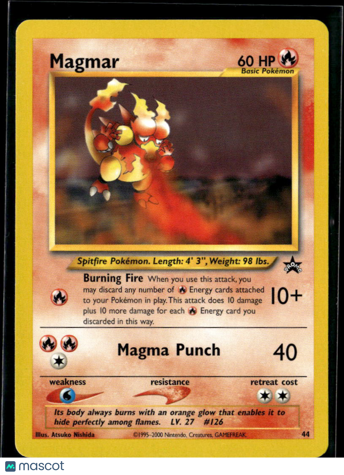 Magmar 2000 Wizards Black Star Promo #44