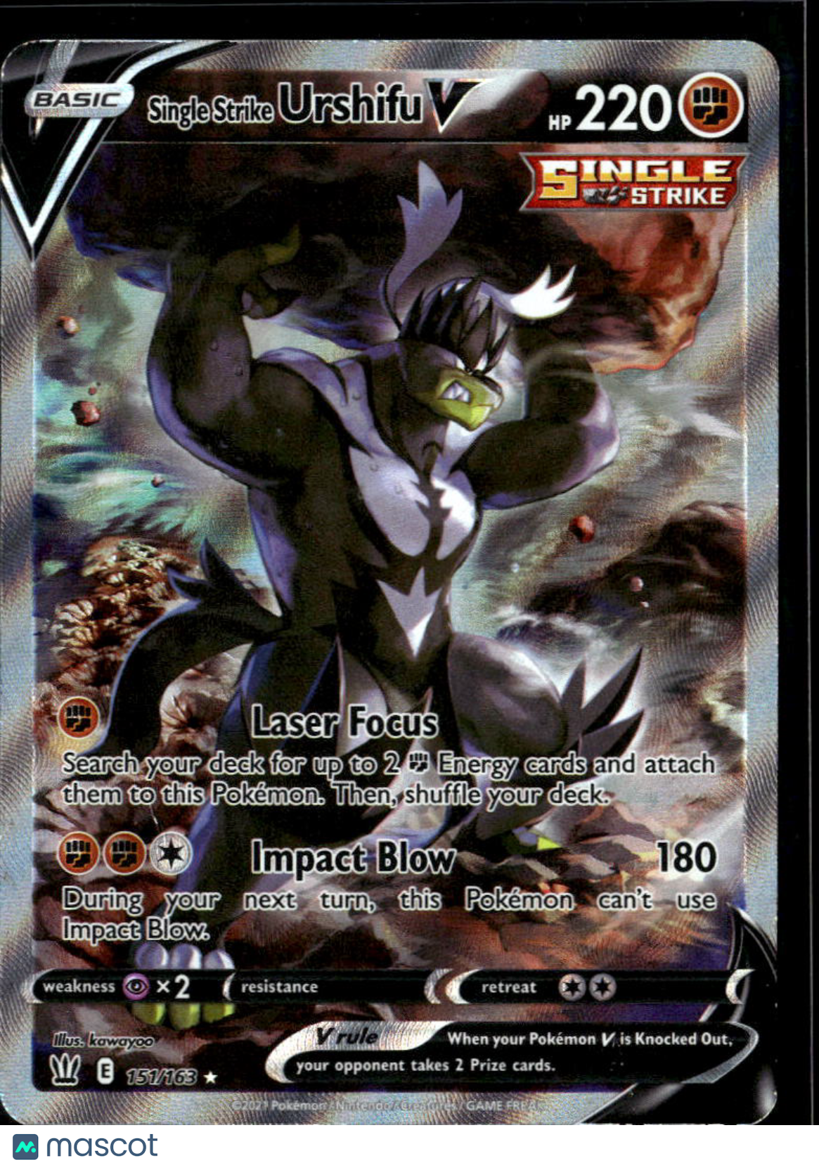 Single Strike Urshifu V 2021 Battle Styles Holo Rare FA #151/163