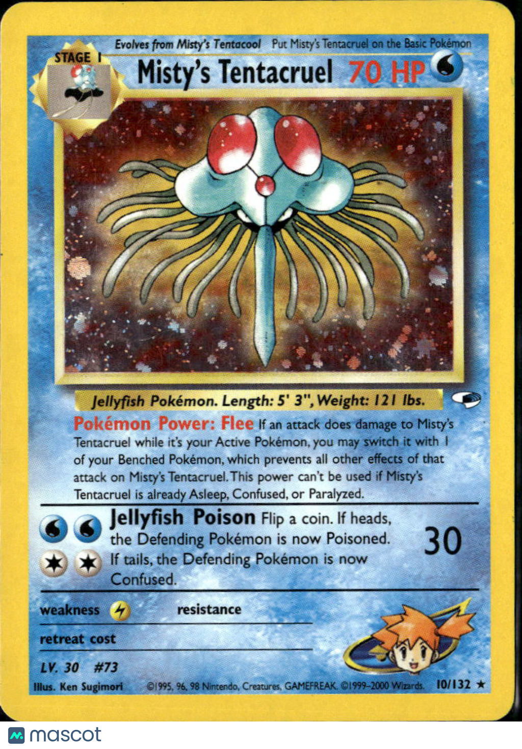 Misty's Tentacruel 2000 Gym Heroes Holo Rare #10/132