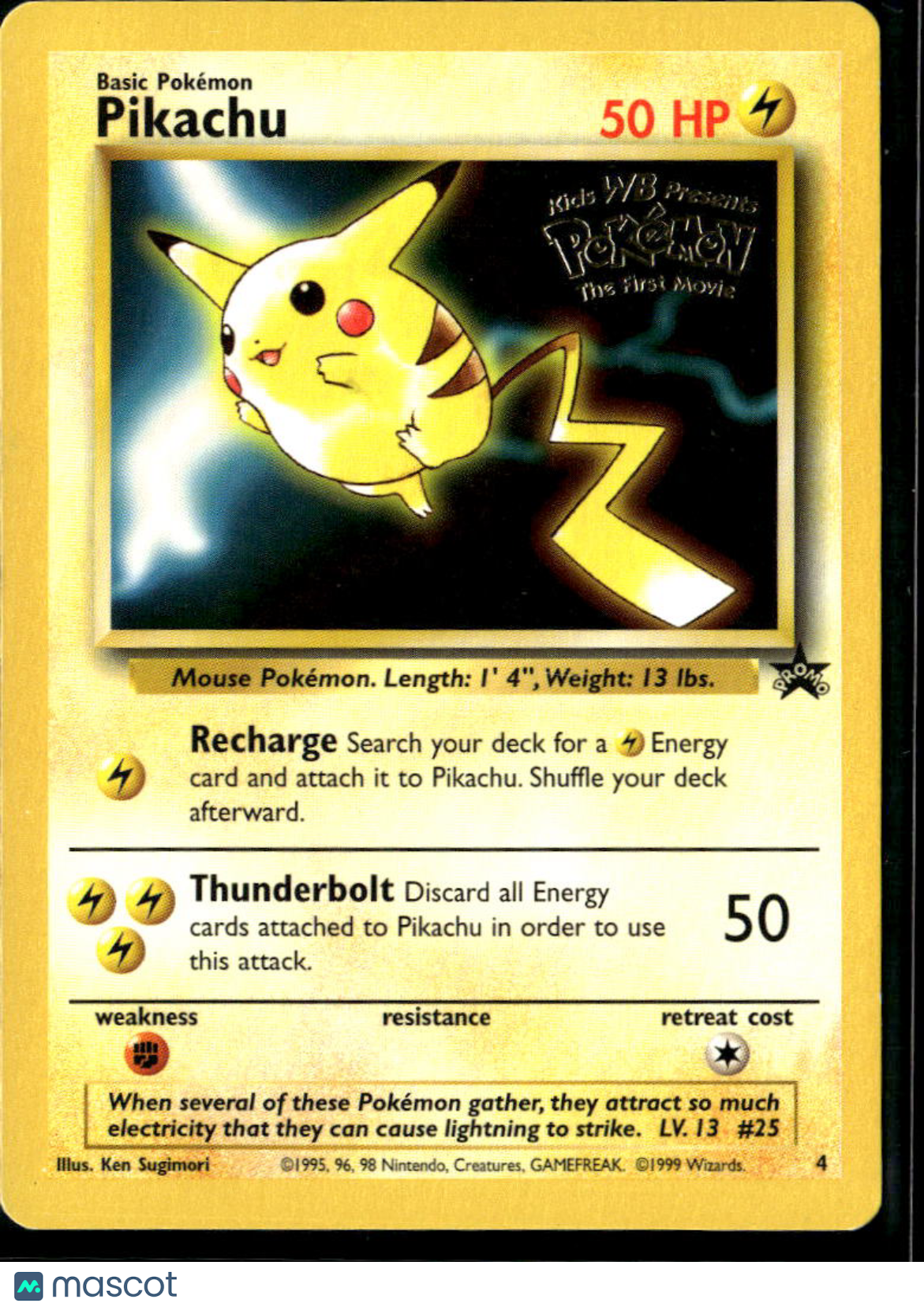 Pikachu 1999 Wizards Black Star Promo #4