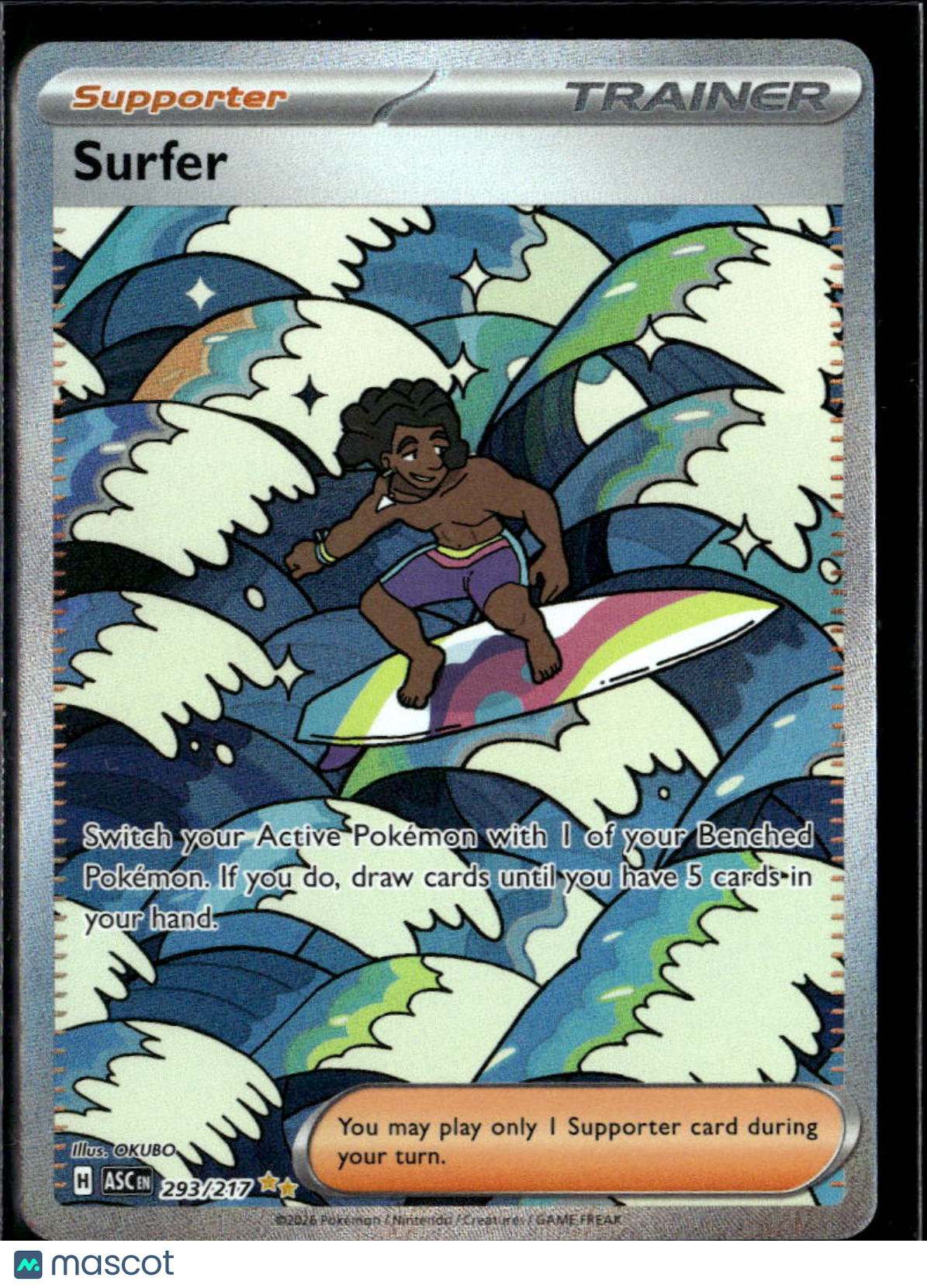 Surfer 2026 Mega Evolution – Ascended Heroes Holo Secret Rare SAR #293/217