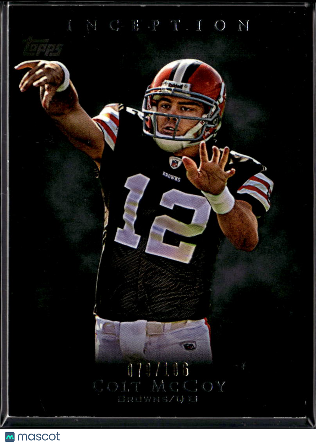 Colt McCoy 2011 Topps Inception Black 79/106 Cleveland Browns Texas Longhorns