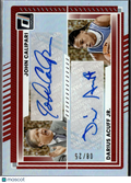 John Calipari / Darius Acuff Jr. 2025 Donruss Dual Auto Autograph 8/25 Arkansas