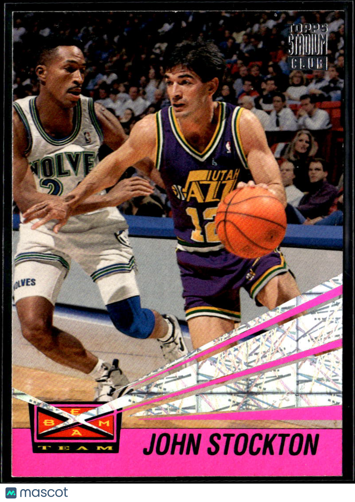 John Stockton 1994 Topps Stadium Club Beam Team #19 Utah Jazz