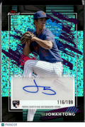 Jonah Tong 2026 Topps Finest Auto Autograph RC Aqua 116/199 New York Mets