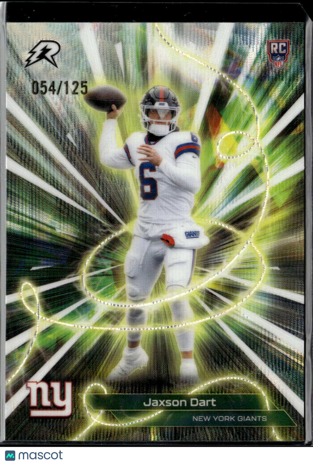 Jaxson Dart 2025 Topps Resurgence Conductors Rookie RC 54/125 New York Giants