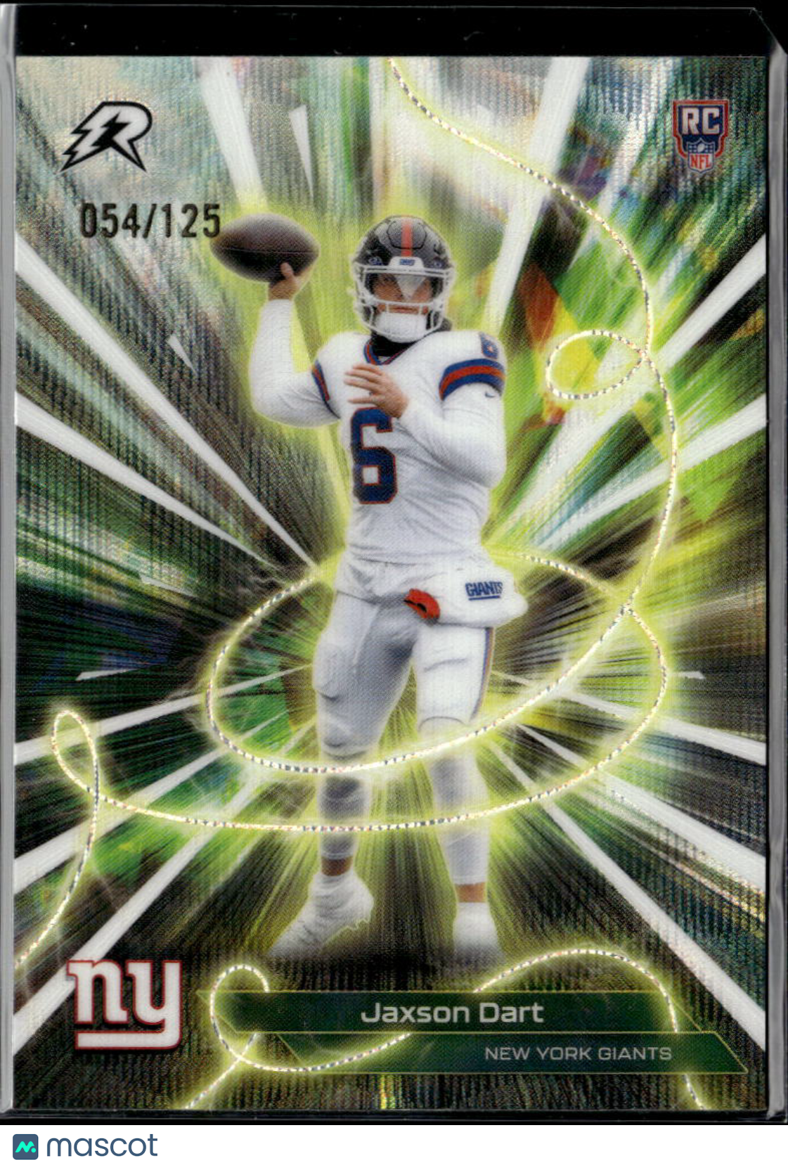 Jaxson Dart 2025 Topps Resurgence Conductors Rookie RC 54/125 New York Giants